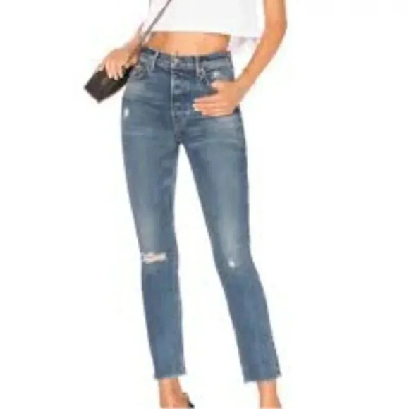 GRLFRND Denim - GRLFRND Karolina High Rise Straight  Crop 24